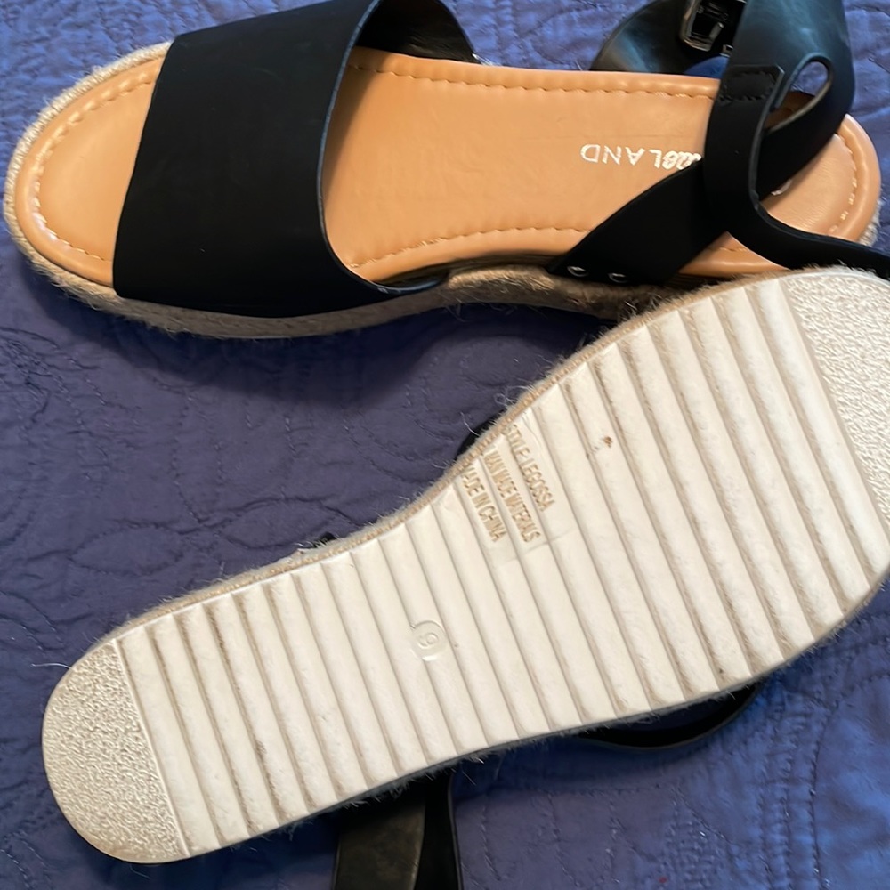 Shoeland black espadrilles size 9
